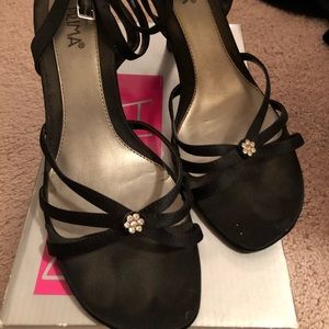 Black strap formal heel